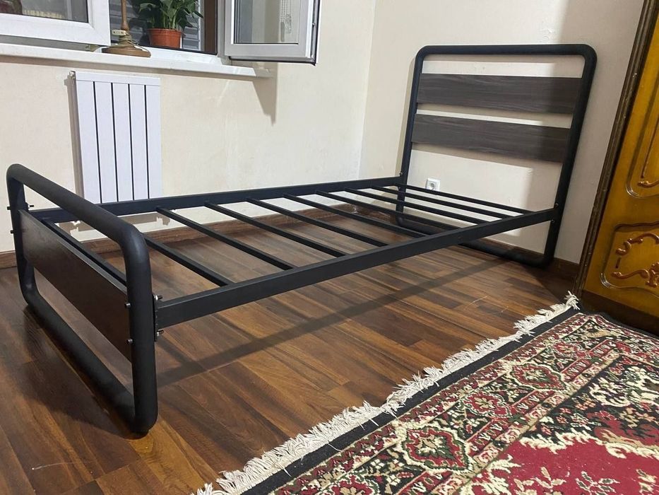 Односпальная кровать Loft krovat темир крават metal kalavat Лофт