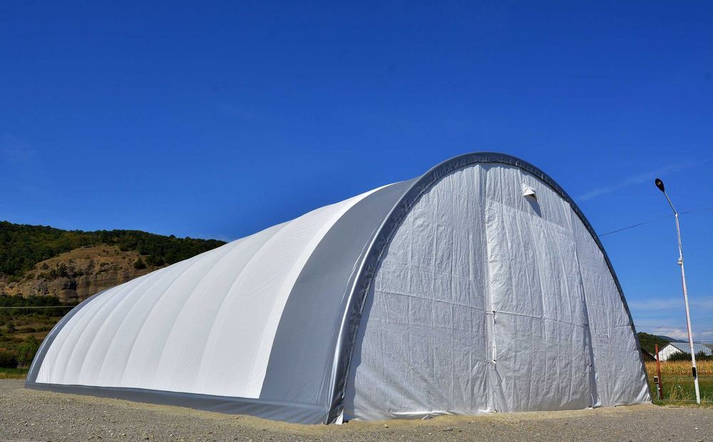 Cort industrial Semirotund 12x24m nou cu garantie, diferite dimensiuni