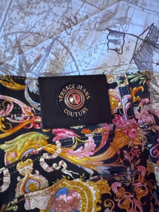 Дънкени къси гащи Versace couture