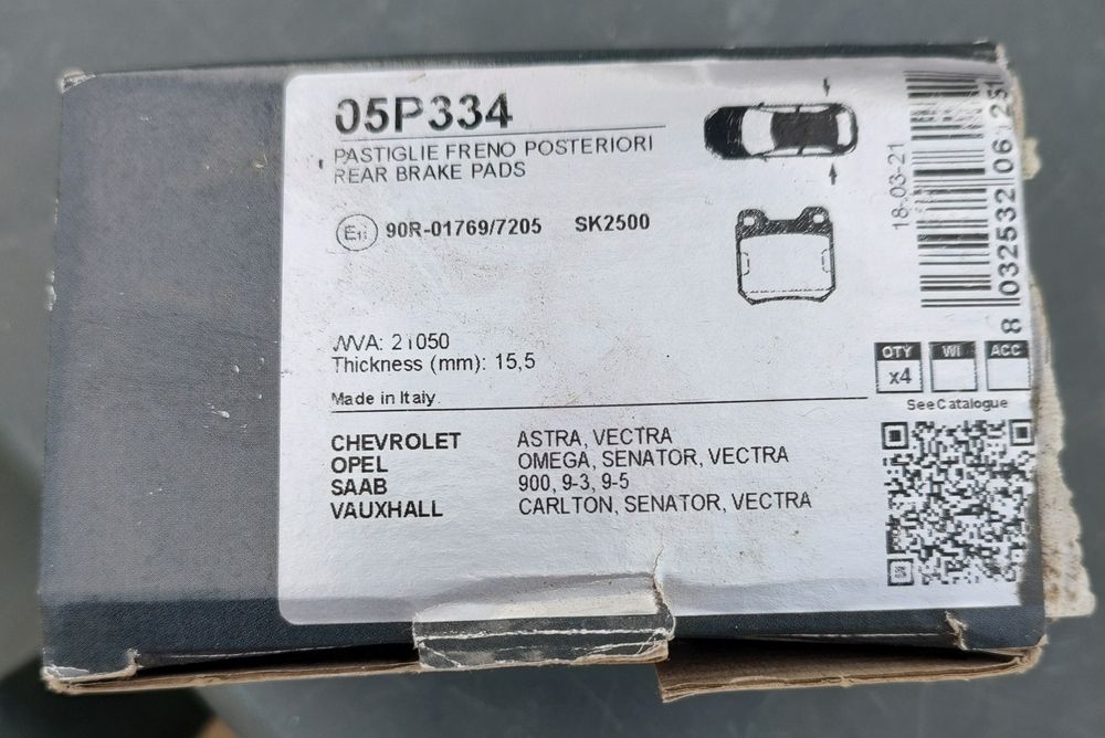 Set Plăcuțe frână spate Opel, bieletă direcție