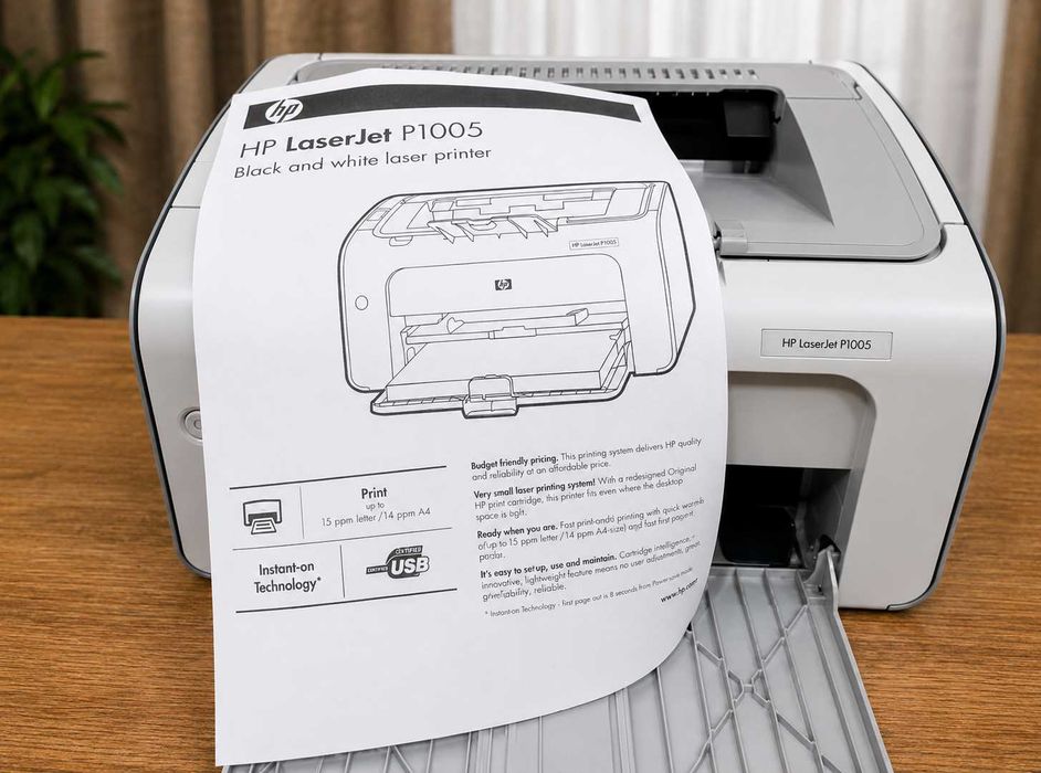 HP LaserJet P1005 лазерный принтер A4