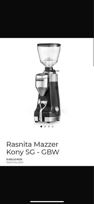 Rasnita cafea Mazzer Kony SG - Aproape noua servisata regulat