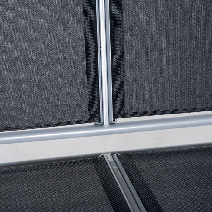 Outsunny Balansoar de Gradina cu 3 Locuri din Metal Acoperis Copertina Detasabil, Nou