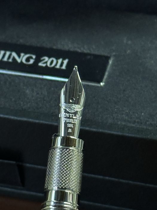 Stilou TIBALDI Bentley Fountain Pen Slimline Beluga 18k Penita Aur Rar