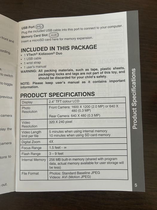 Vtech Детска камера с калъф