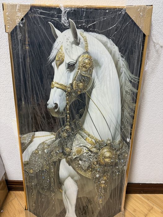 Картина лошадь со стразами