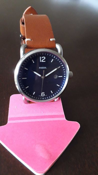 Ceas nou FOSSILF S5325 5 ATM barbatesc cu curea de piele,cadran analog