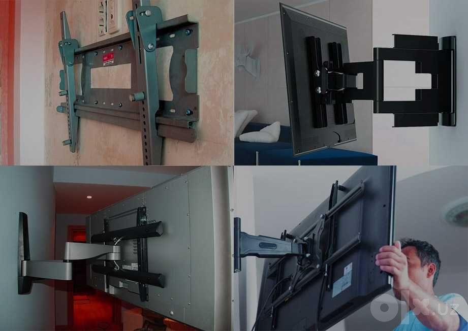 Установка любых дюймов телевизоров или интрактивных панелей