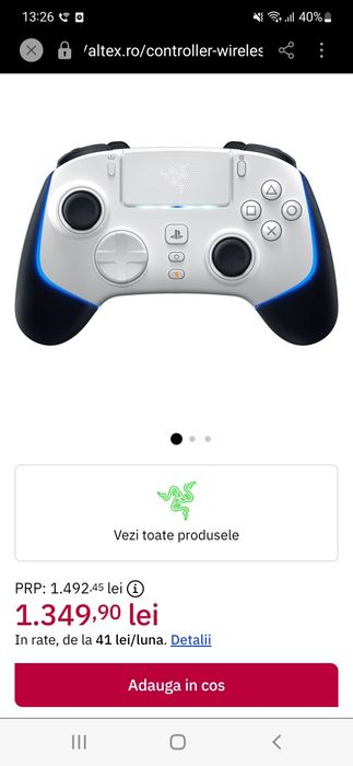 Controller Wireless RAZER Wolverine V2 Pro, PC, PS5, White