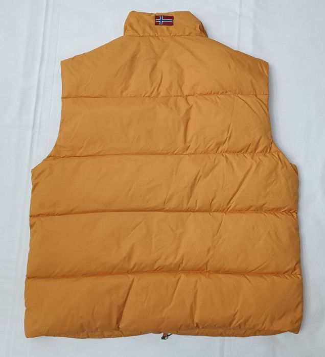 Napapijri Down Puffer Vest оригинален пухен елек XL гъши пух грейка туризъм планина яке