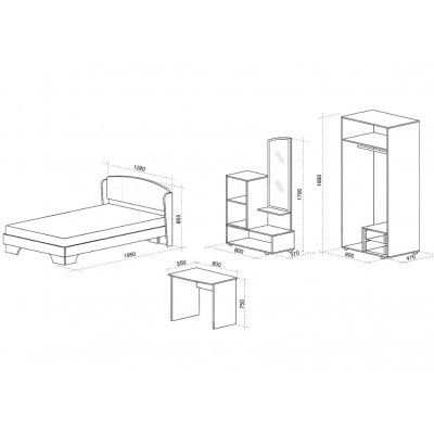 Детски Спален Комплект с матрак подарък