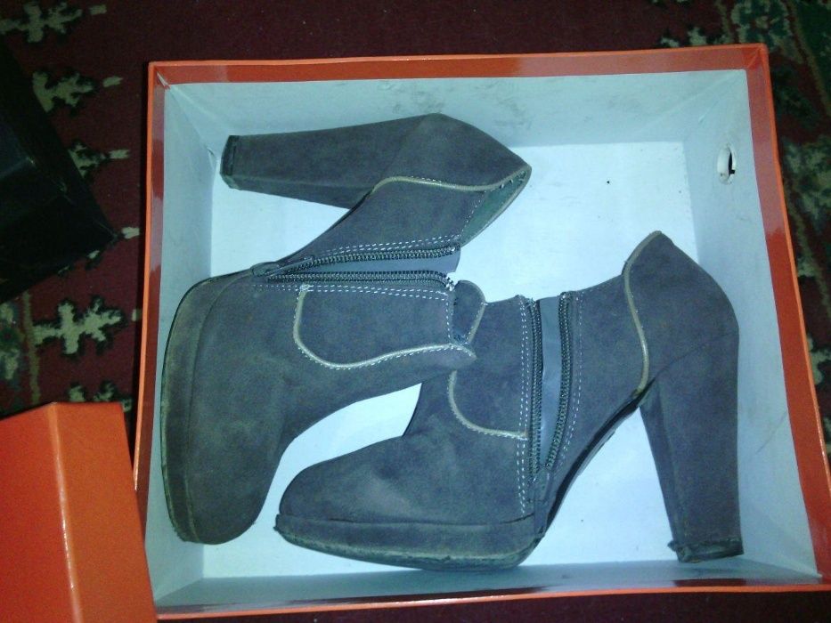 Лабутены Бательоны 36 размер замшевые серые *