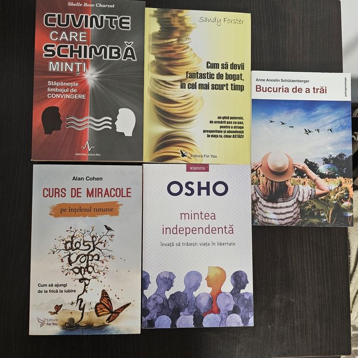 Pachet 5 Cărți Dezvoltare Personală și Spiritualitate (Osho, Alan Cohe