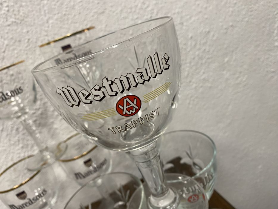 Белгийски бирени чаши Westmalle Maredsous комплект Белгия