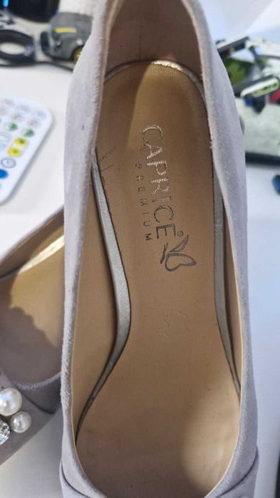 Pantofi CAPRICE,piele intoarsa,ca noi,36