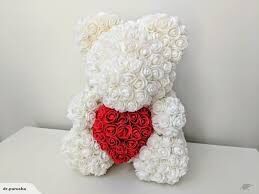 Ursulet Cadou din trandafiri spuma