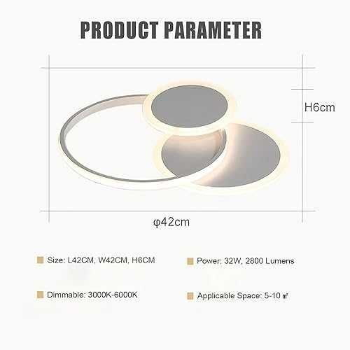LXJCSM LED плафон 32W Ø42 см с дистанционно управление