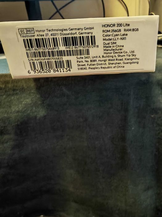 Honor 200 lite cyan lake