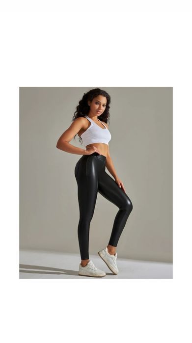 Colanți vătuiți din piele ecologică