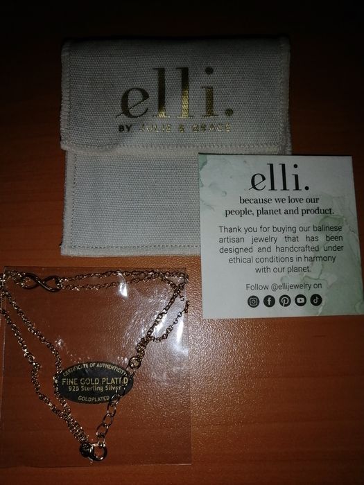 Elli гривна проба 925 позлатена