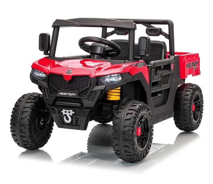 Masinuta electrica  Nichiduta Heavy Duty Red cu remorca rabatabila