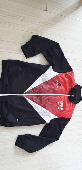 Adidas Chicago Bulls Mens Full Zip Sz L НОВО! ОРИГИНАЛ! Мъжко Горнище!