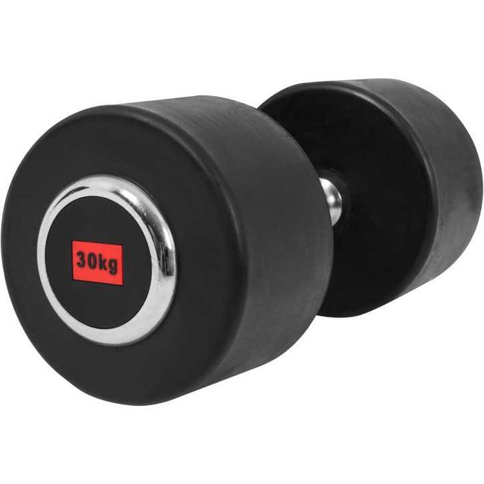Set gantere profesionale cu cauciuc 60 kg, 2 x 30 Kg