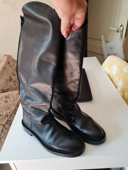Сапоги кожа до колен