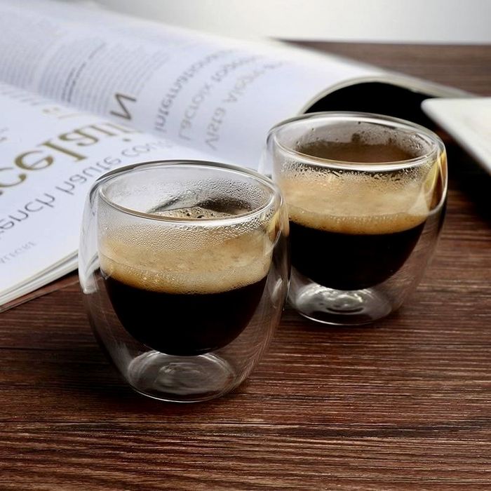 Комплект 6 броя двустенни чаши за кафе