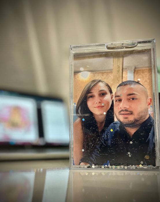 Преспапие тип сребърен дъжд