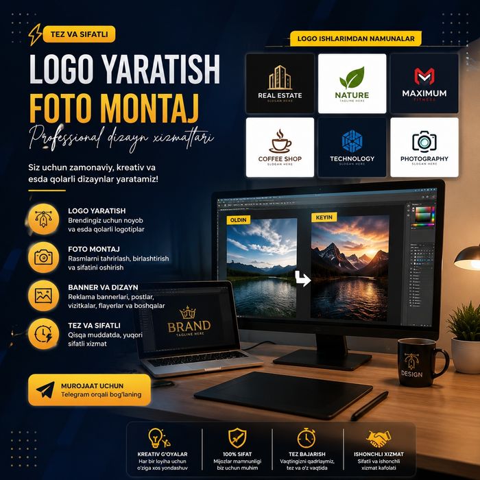 Foto mantaj lagativ reklama banner yasab beramiz