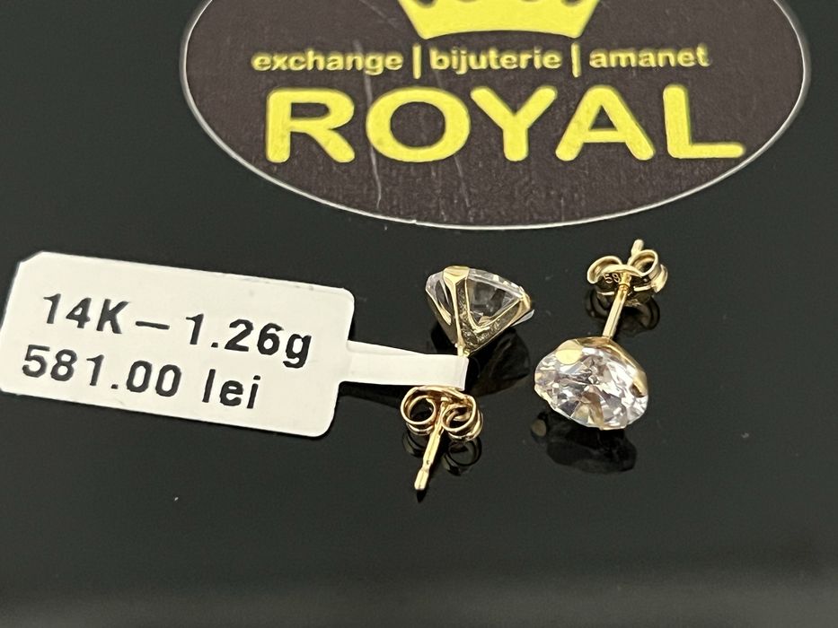 Bijuteria Royal CB : Cercei dama aur 14k  1,26 grame
