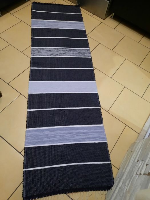 Presuri tesute la razboi, stergare alb/negru bumbac