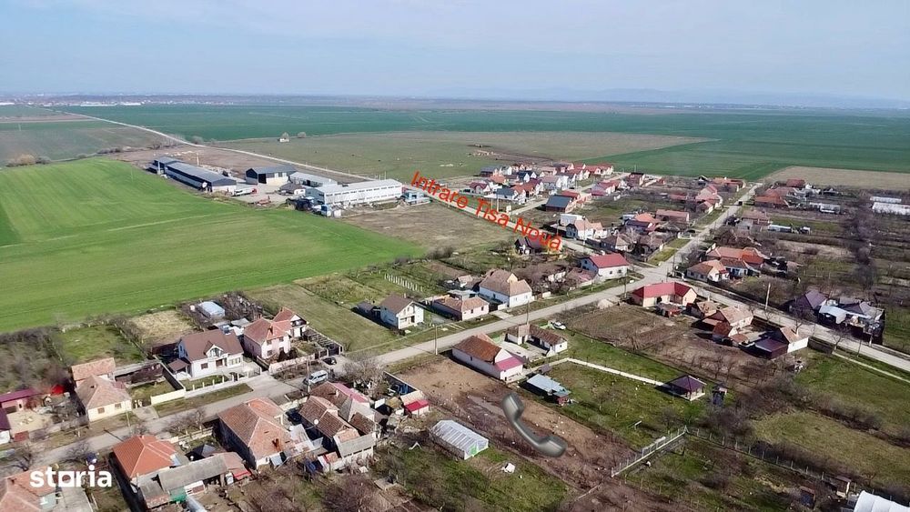 Teren de vânzare 1193mp 20ml Tisa Nouă (la intrare)
