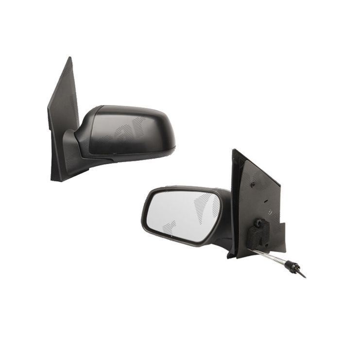 Oglinda exterioara Ford Fiesta (Jhs) 10.2005-09.2008 partea stanga Best Auto Vest crom convex carcasa neagra reglare parghie fara incalzire