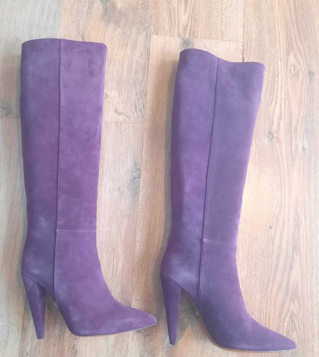 Superbe cizme mov din piele intoarsa PINKO originale noi divine marime 39