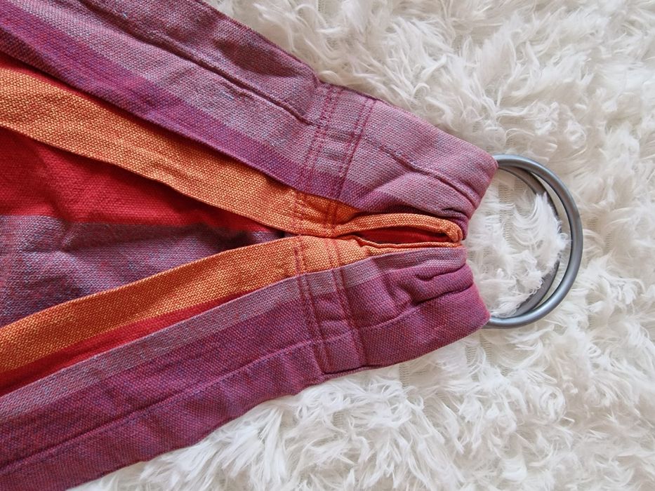 Sling cu inele, material respirabil din bumbac