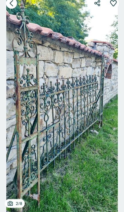 Usa veche fier forjat.usa dubla.gard.poarta