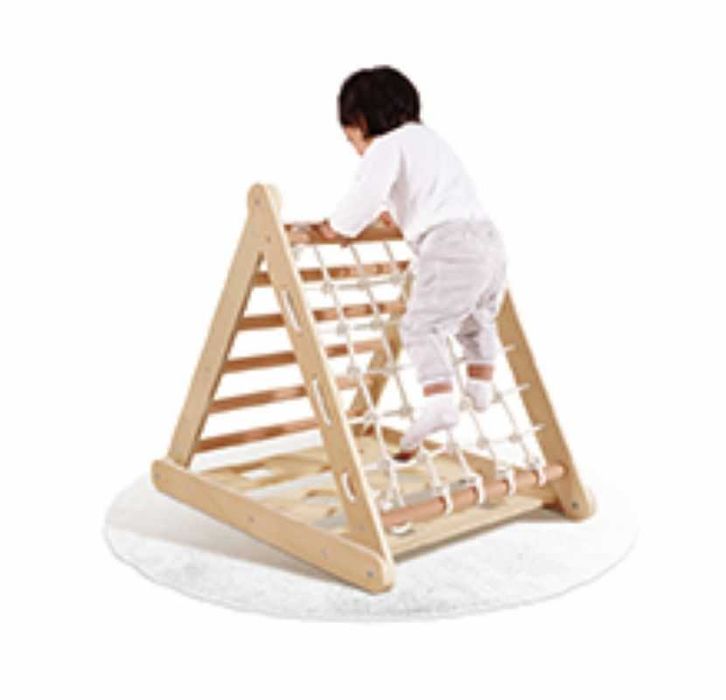 Set de cățărat 3în1 triunghi de cățărat cu 3 laturi, Montessori/Pikler