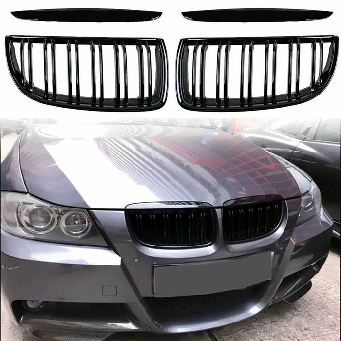 Двойни М бъбреци за BMW E90-E91 пре фейс 2005-2008,предна решетка