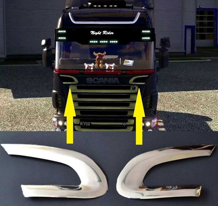 Комплект декорация за въздуховоди на Скания SCANIA R 2004-2016г.