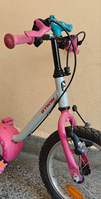 B'TWIN Детско колело Giraf 14" на Декатлон, за Момиче 3-5 години