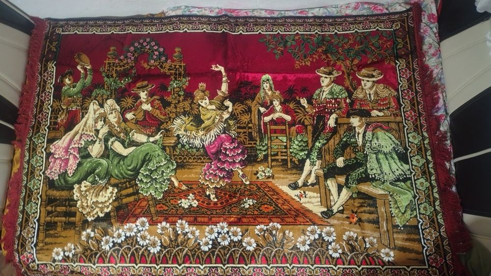 Carpete decorative de perete - leul si tigroaica in junglă - dans spaniol/scenă flamenco - "Rapirea din serai".