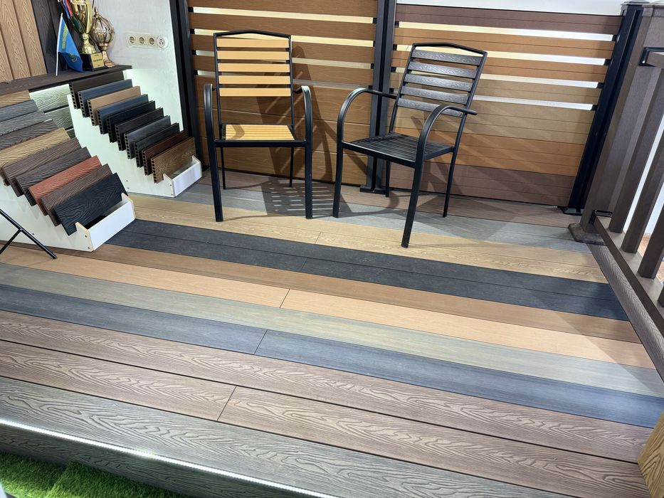 Террасная доска из ДПК, деккинг