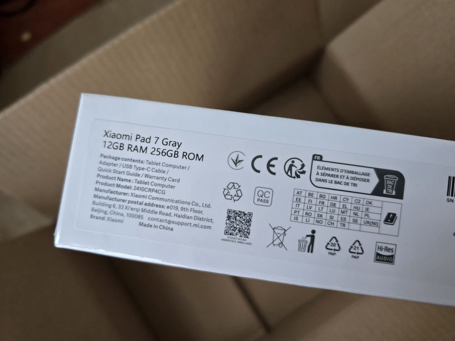 Запечатан Xiaomi Pad 7 12GB RAM 256GB Black Глобална версия