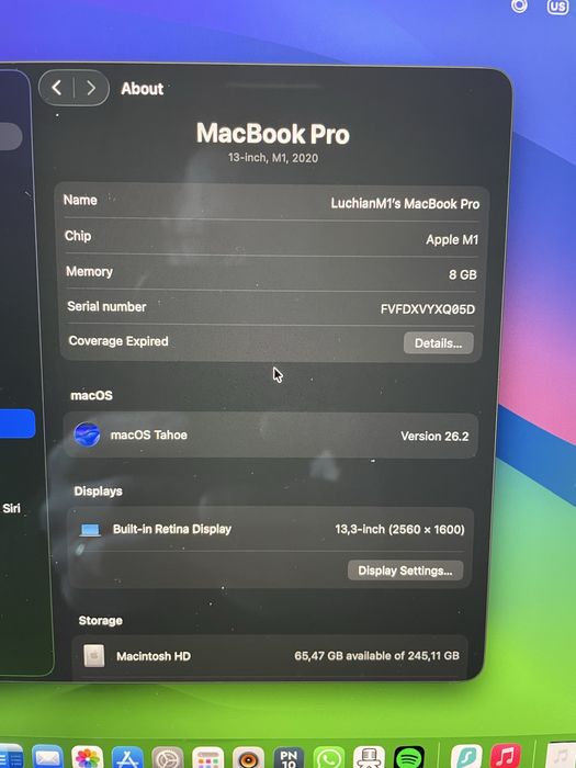 Macbook pro 13” M1