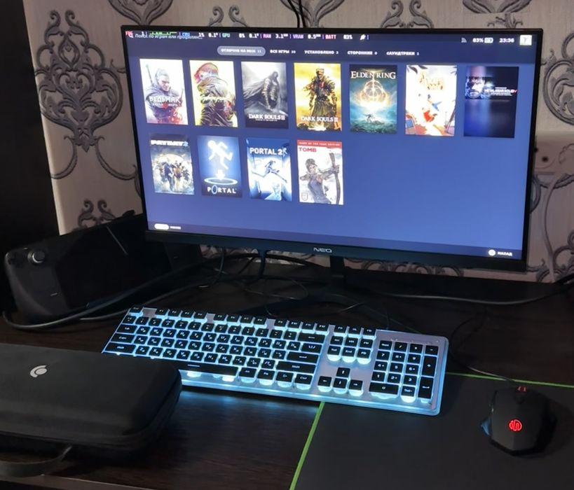 Steam Deck 512+512 с док станцией