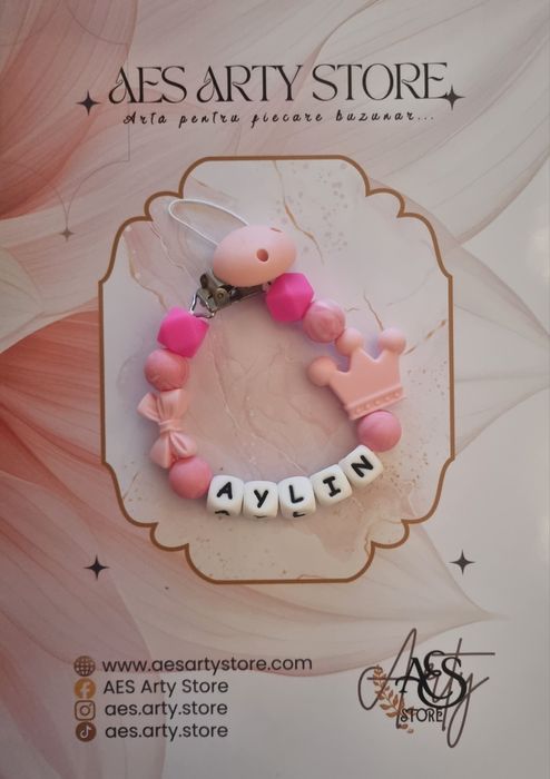 Lanț pentru suzetă personalizat