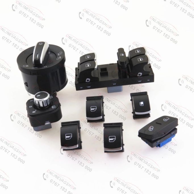 Butoane interior ornament crom mat set 8 bucati pt gama Volkswagen
