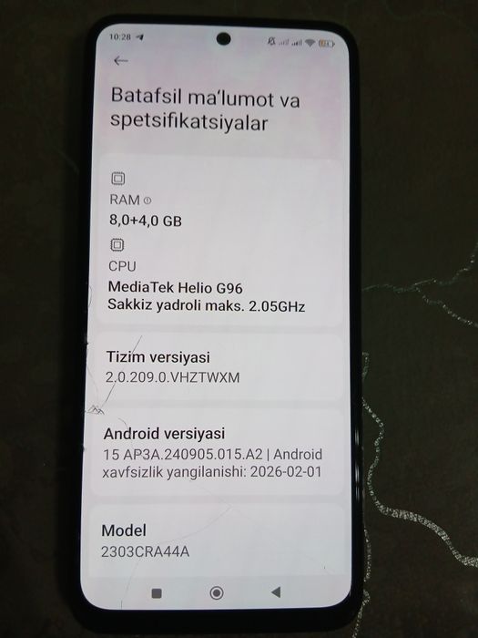 Redmi 12s сотилади память 8+4/256